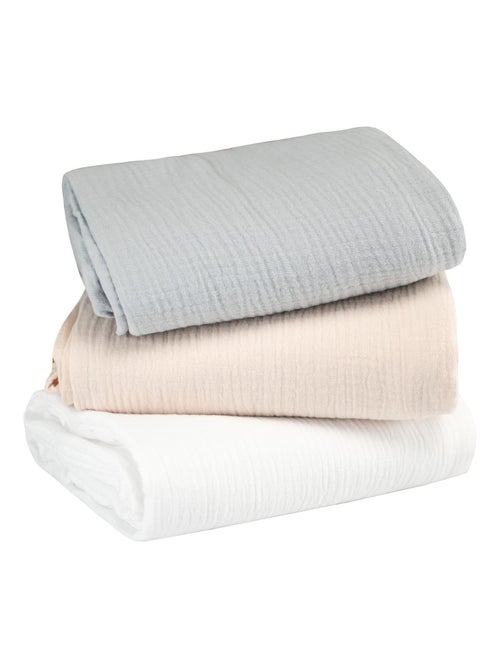 SEVIRA KIDS | Lot de 3 maxi langes en gaze de coton - Kiabi