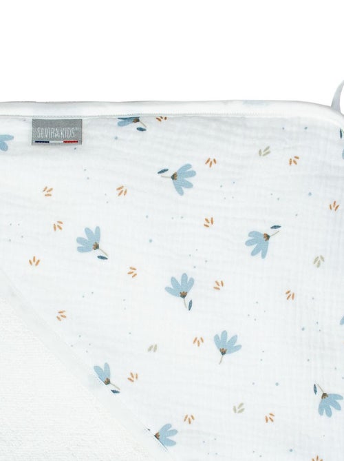 SEVIRA KIDS | Ma première cape de bain en gaze de coton et bambou Bleuet - Kiabi