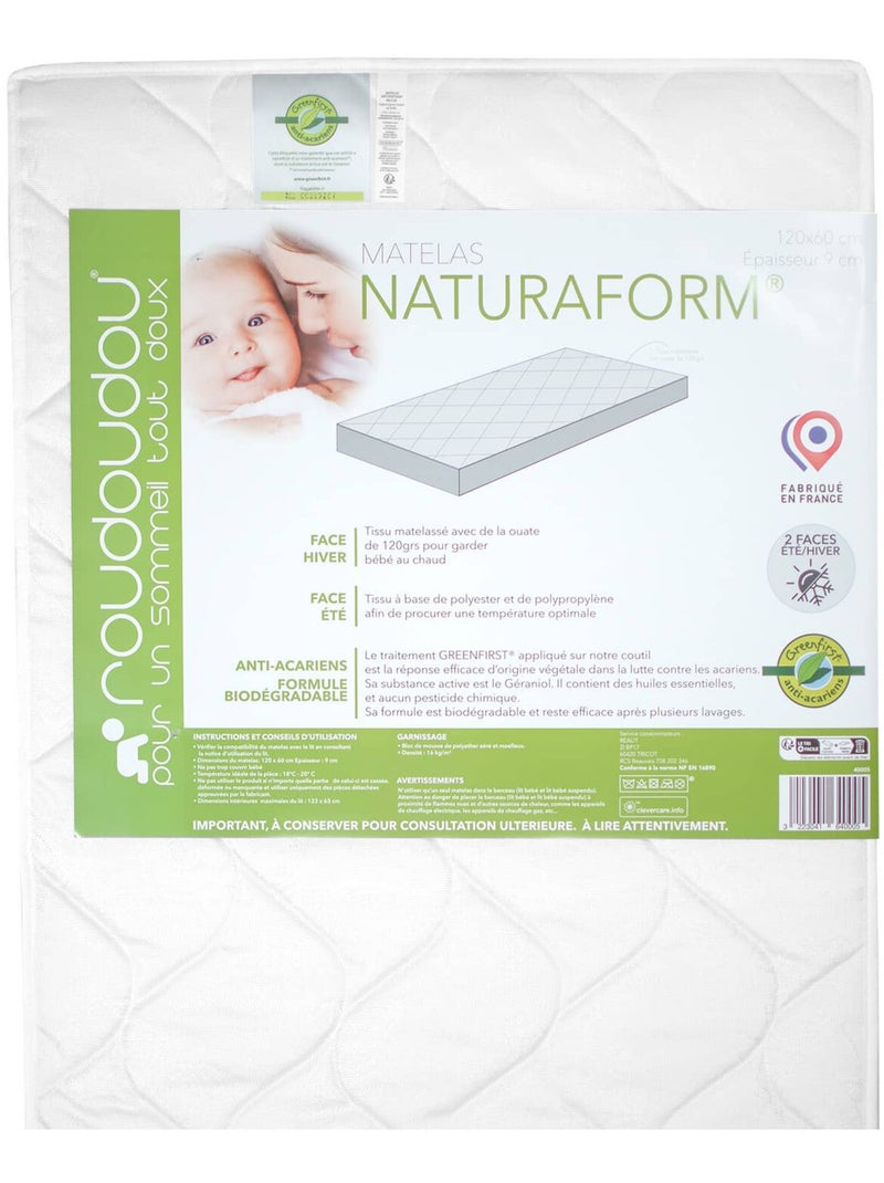 SEVIRA KIDS | Matelas bébé déhoussable double face Naturaform Blanc - Kiabi