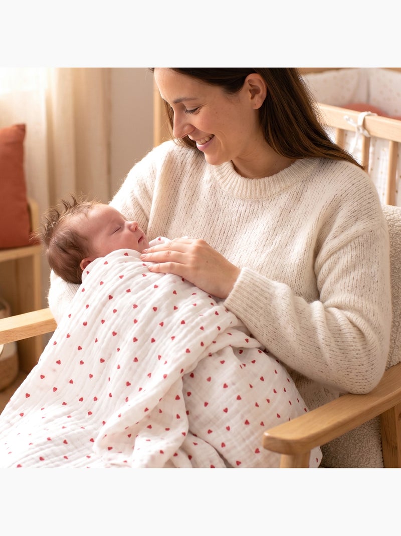 SEVIRA KIDS | Maxi lange en gaze de coton Lovio Rouge - Kiabi