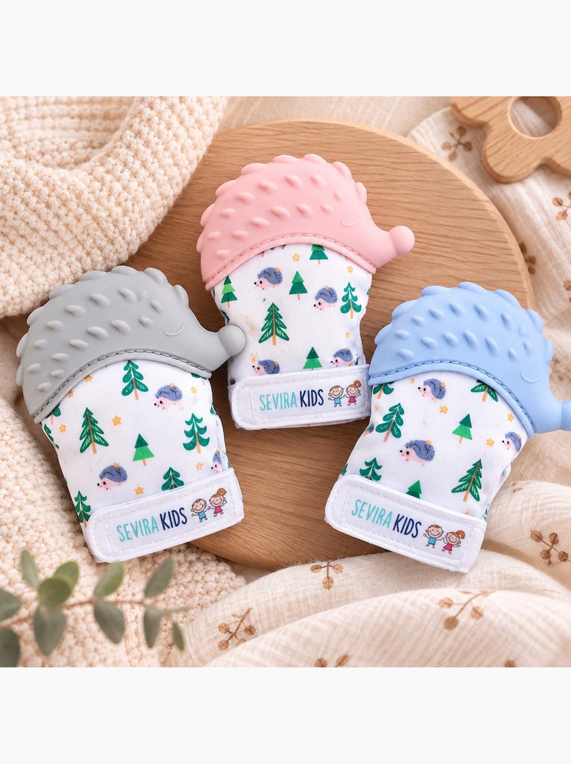 Sevira kids | moufle de dentition bébé sensorielle hérisson Rose - Kiabi