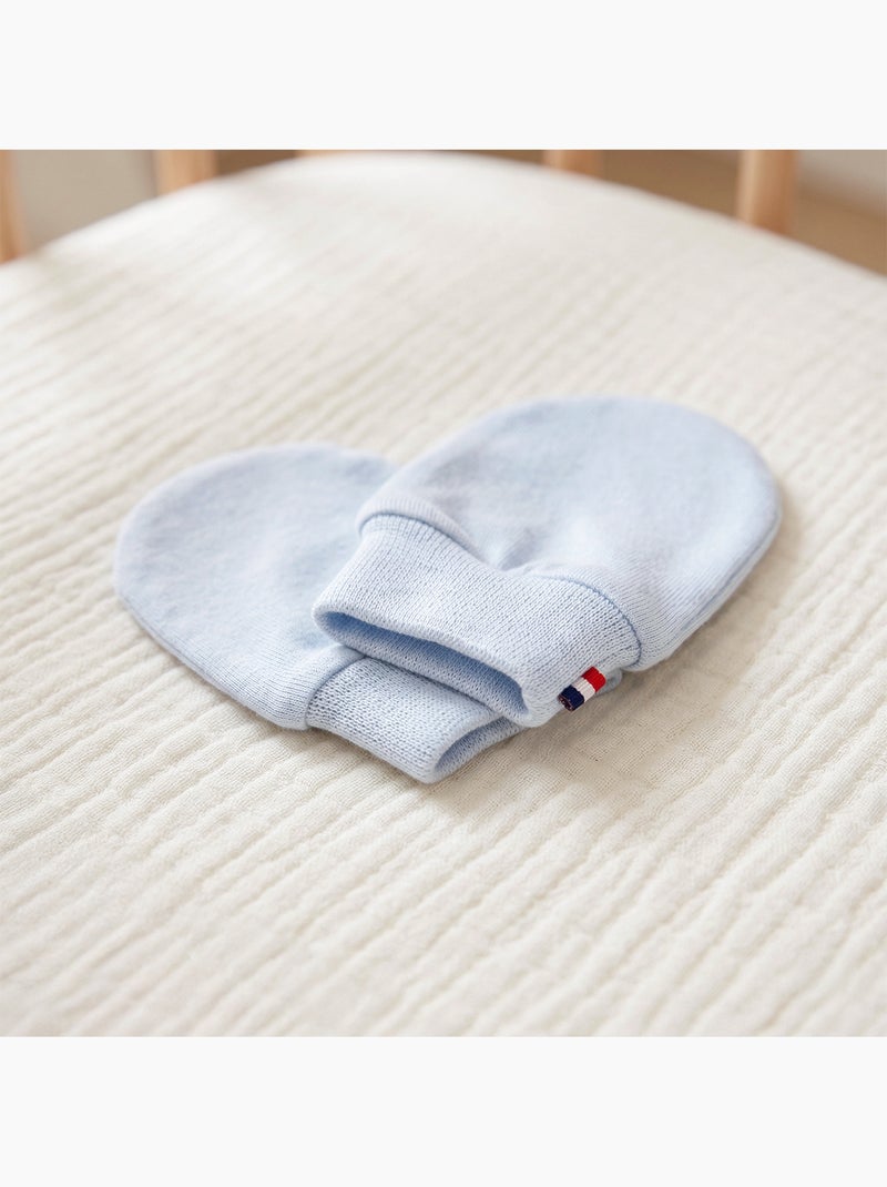 SEVIRA KIDS | Moufles naissance en coton gants bébé anti griffures Bleu - Kiabi
