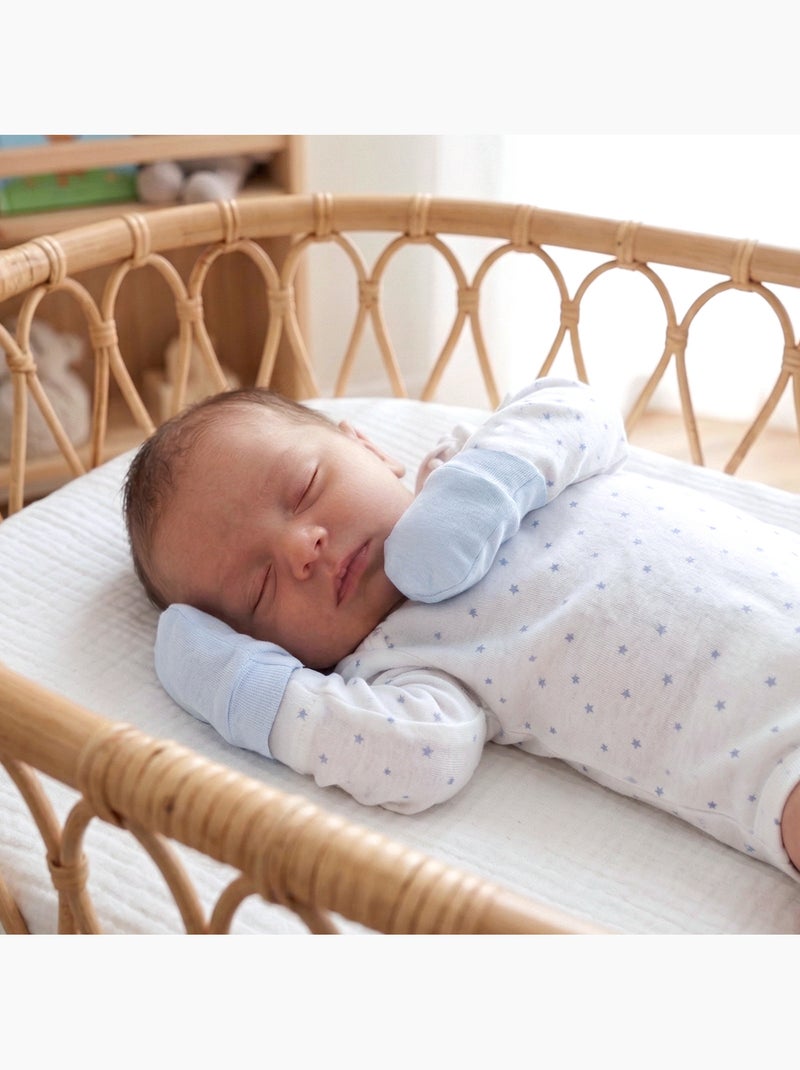 SEVIRA KIDS | Moufles naissance en coton gants bébé anti griffures Bleu - Kiabi