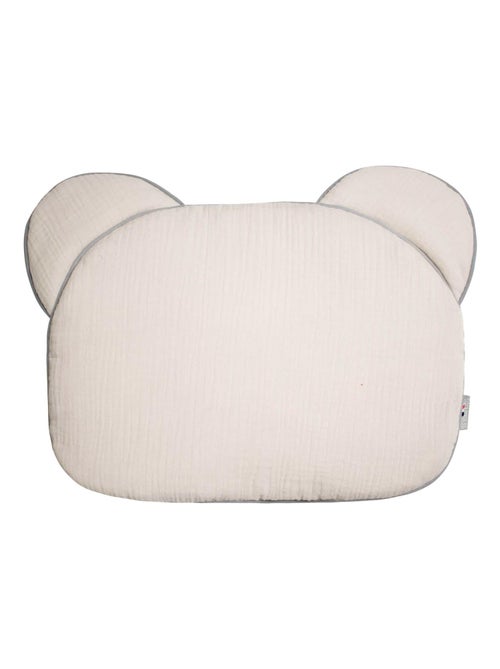 SEVIRA KIDS | Oreiller bébé plat ourson en gaze de coton Jeanne - Kiabi