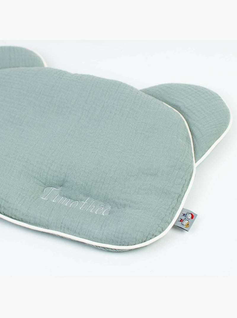 SEVIRA KIDS | Oreiller bébé plat ourson en gaze de coton Jeanne Ecru - Kiabi