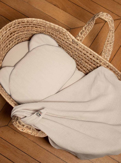 SEVIRA KIDS | Oreiller bébé plat ourson en gaze de coton Jeanne - Kiabi