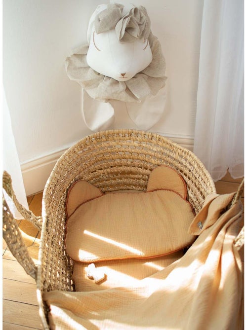 SEVIRA KIDS | Oreiller bébé plat ourson en gaze de coton Jeanne - Kiabi