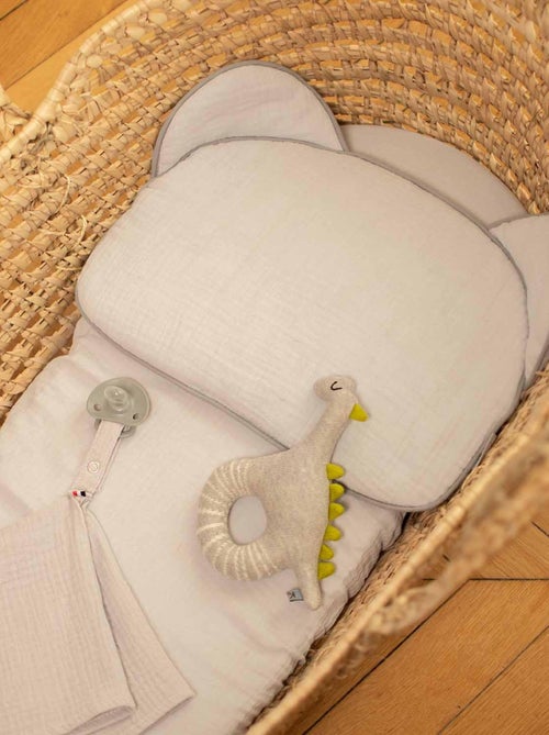 SEVIRA KIDS | Oreiller bébé plat ourson en gaze de coton Jeanne - Kiabi