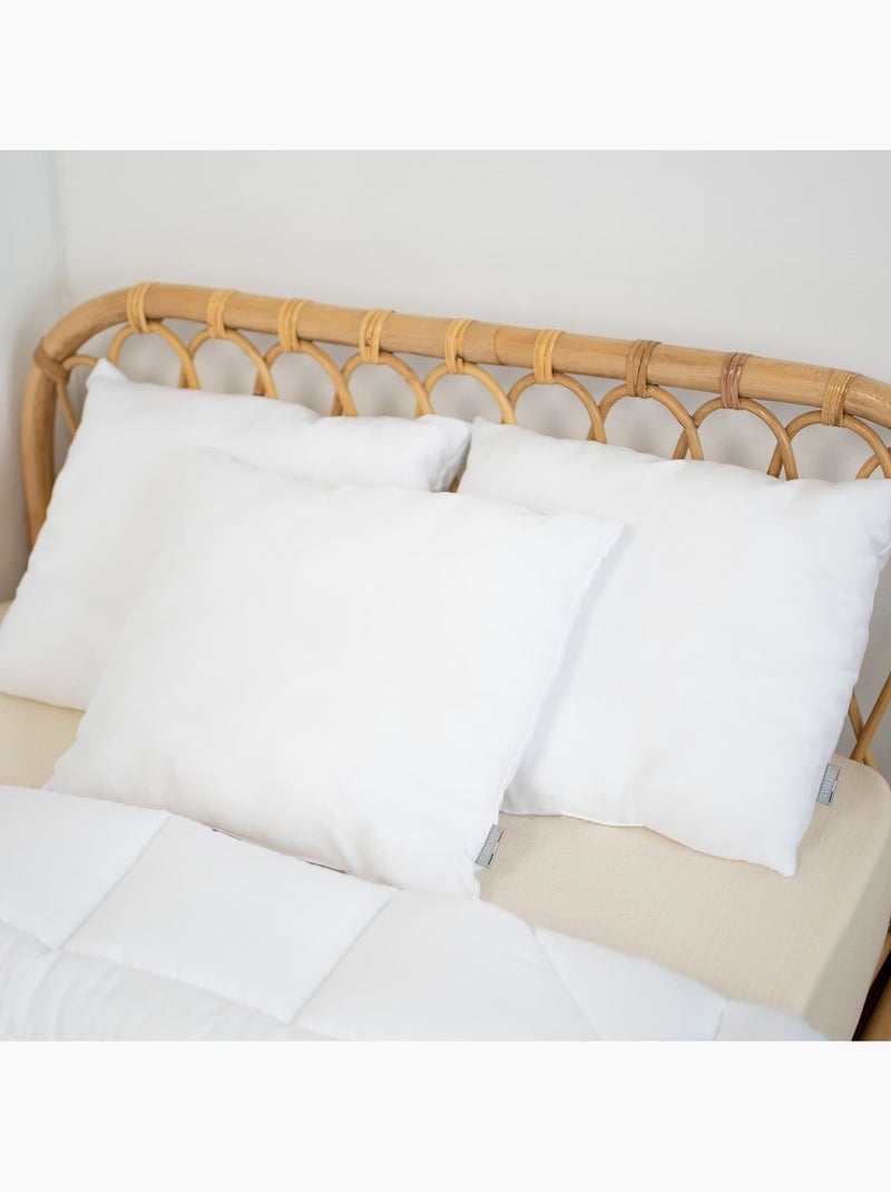 SEVIRA KIDS | Oreiller en satin de coton moelleux fabrication française Blanc - Kiabi
