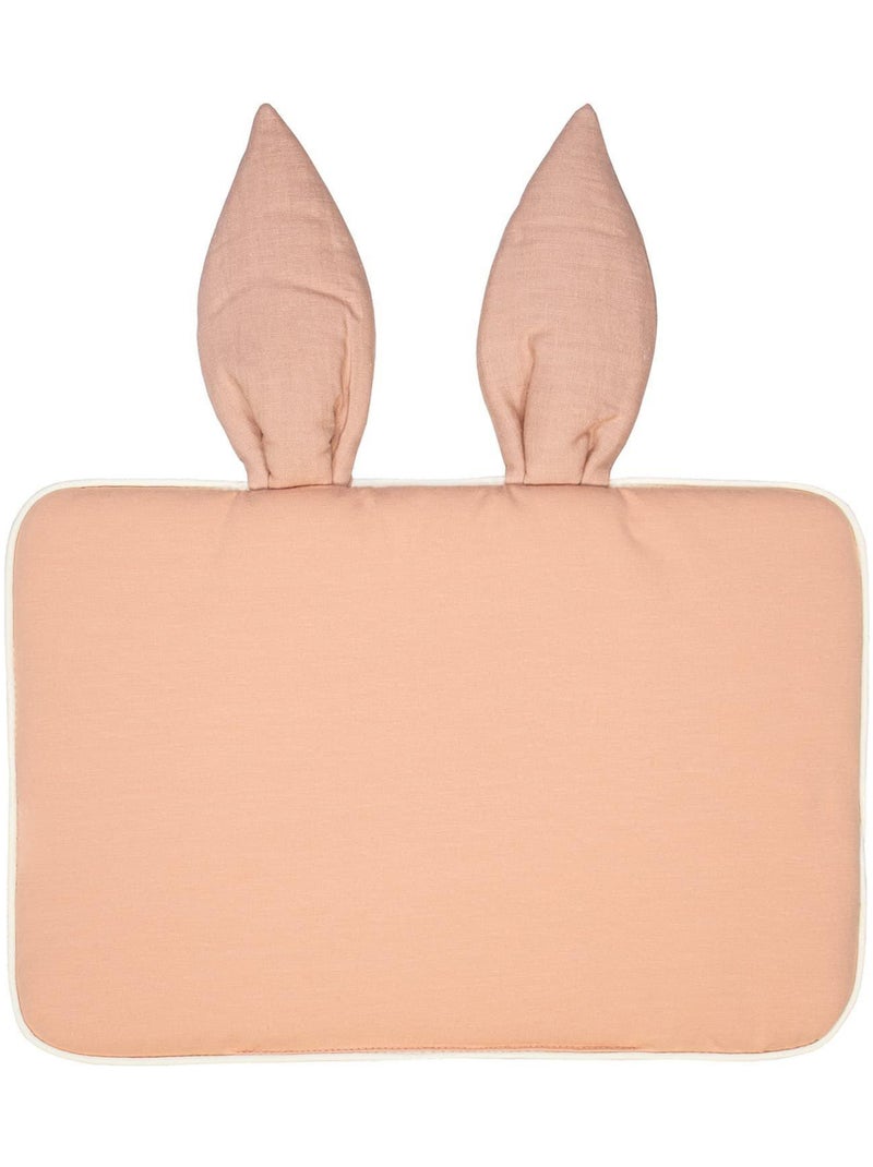 SEVIRA KIDS | Oreiller extra plat lapin en Lin Orange clair - Kiabi