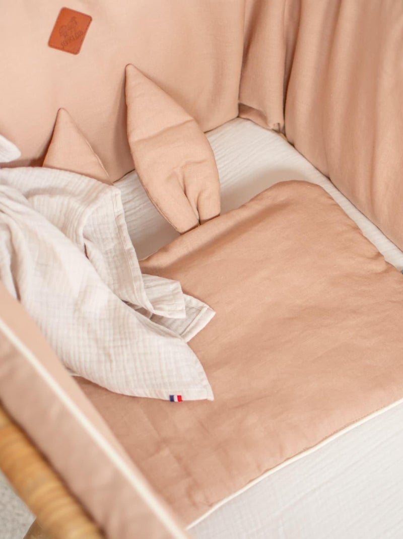 SEVIRA KIDS | Oreiller extra plat lapin en Lin Orange clair - Kiabi