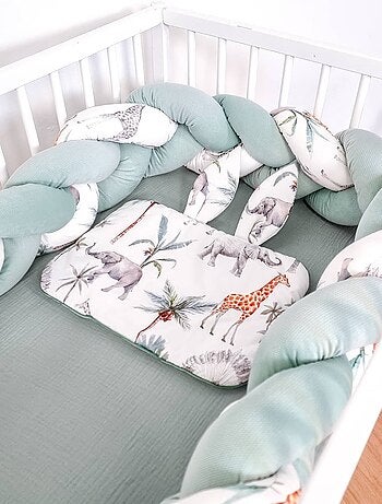 SEVIRA KIDS | Oreiller plat coussin lapin réversible Safari