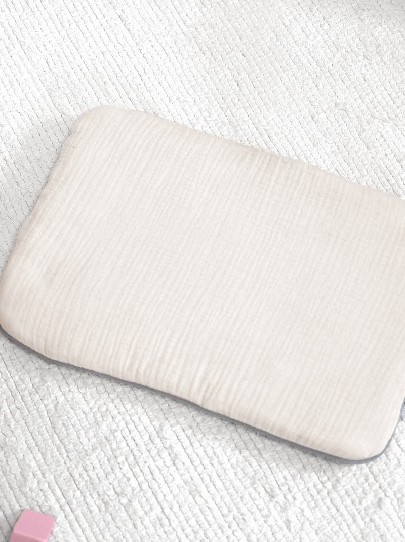 SEVIRA KIDS | Oreiller plat en gaze de coton Jeanne Beige - Kiabi