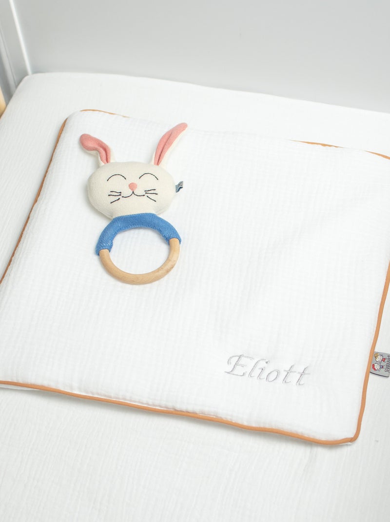 SEVIRA KIDS | Oreiller plat en gaze de coton Jeanne Blanc - Kiabi