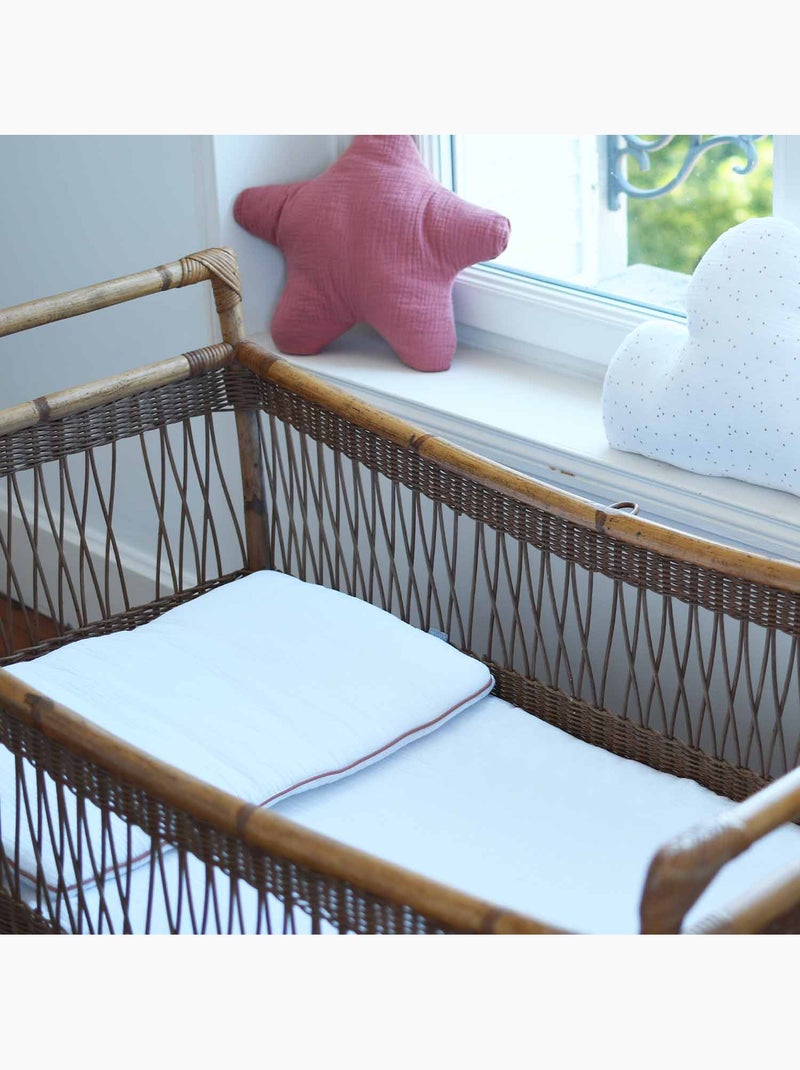SEVIRA KIDS | Oreiller plat en gaze de coton Jeanne Marron - Kiabi