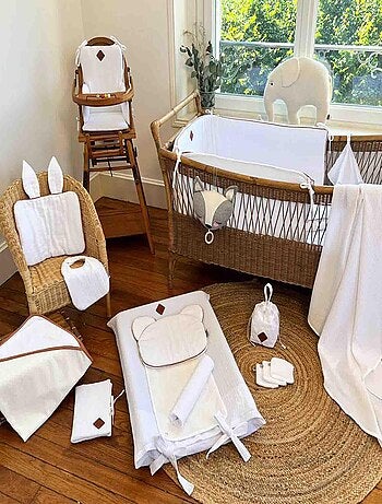 SEVIRA KIDS | Oreiller plat lapin en gaze de coton Jeanne