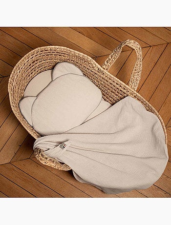 SEVIRA KIDS | Oreiller plat lapin en gaze de coton Jeanne