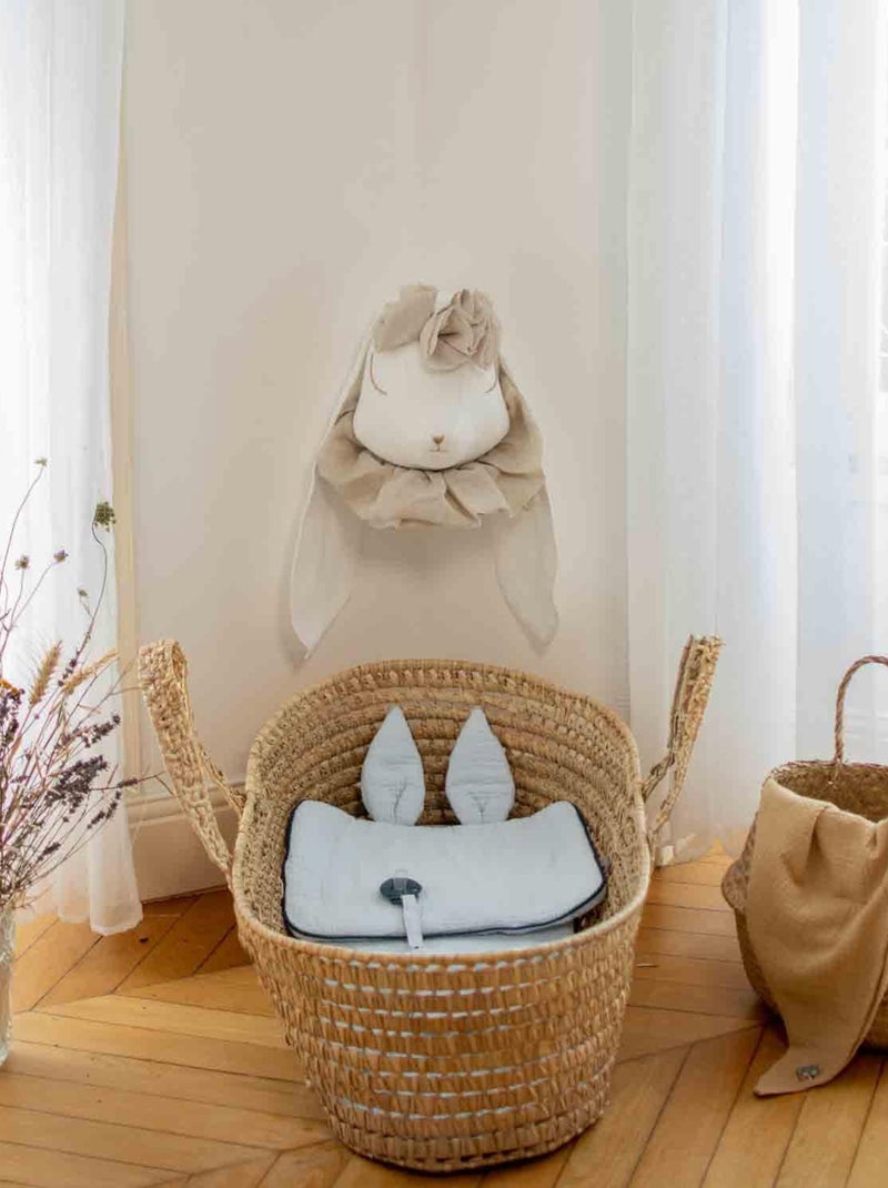 SEVIRA KIDS | Oreiller plat lapin en gaze de coton Jeanne Marron - Kiabi