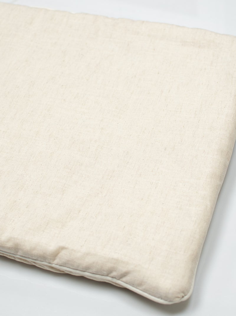 SEVIRA KIDS | Oreiller plat réversible en lin lavé Beige - Kiabi
