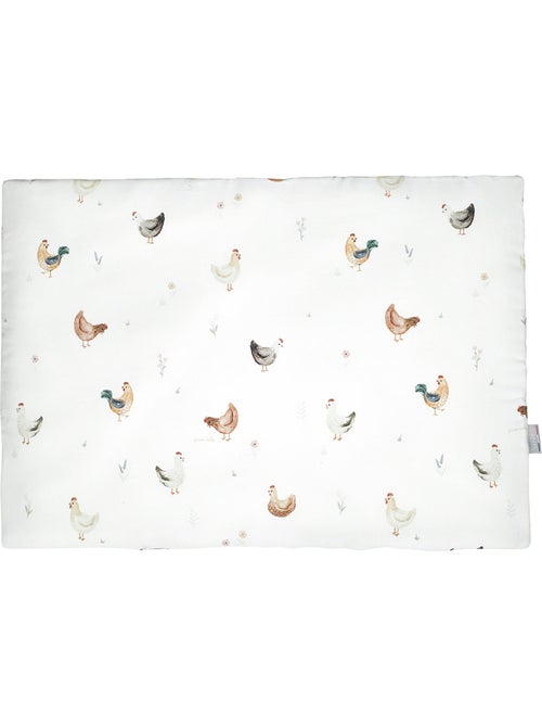 SEVIRA KIDS | Oreiller plat réversible en satin de coton GALLINA - Kiabi