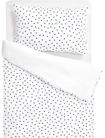 SEVIRA KIDS | Parure de lit en gaze de coton réversible Lovio