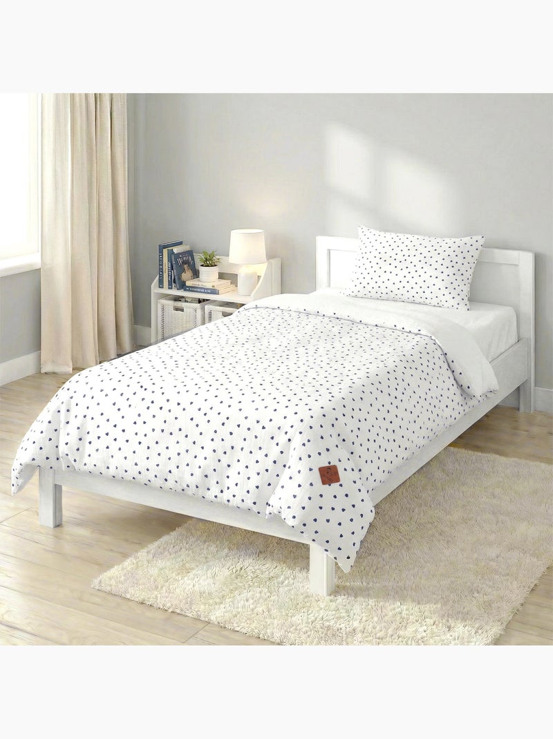 SEVIRA KIDS | Parure de lit en gaze de coton réversible Lovio Bleu - Kiabi