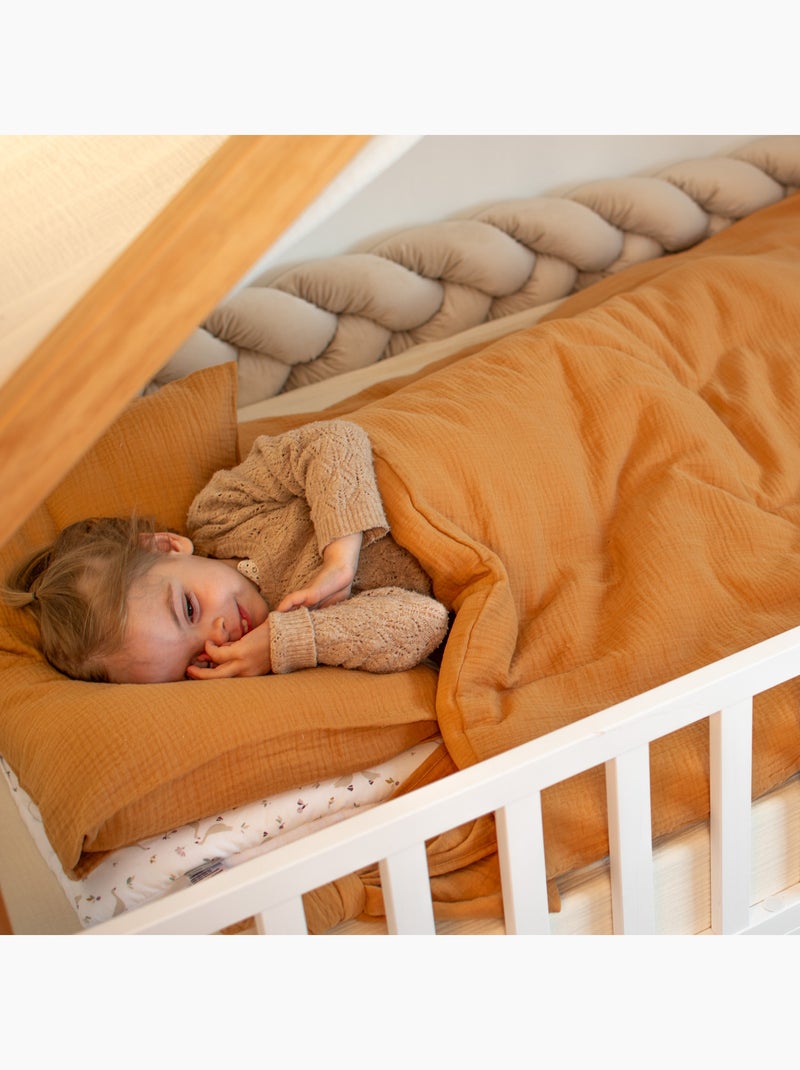 SEVIRA KIDS | Parure de lit housse de couette et taie d'oreiller Jeanne Beige - Kiabi