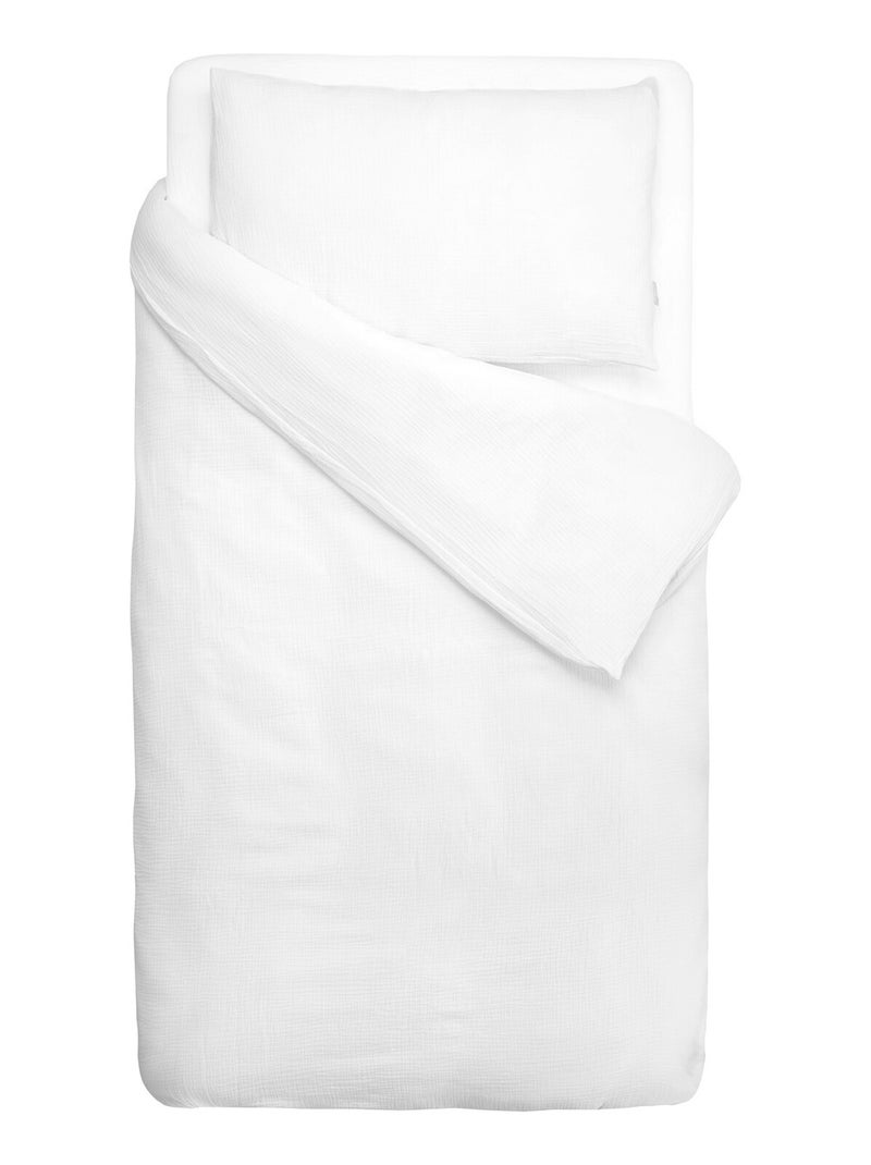 SEVIRA KIDS | Parure de lit housse de couette et taie d'oreiller Jeanne Blanc - Kiabi