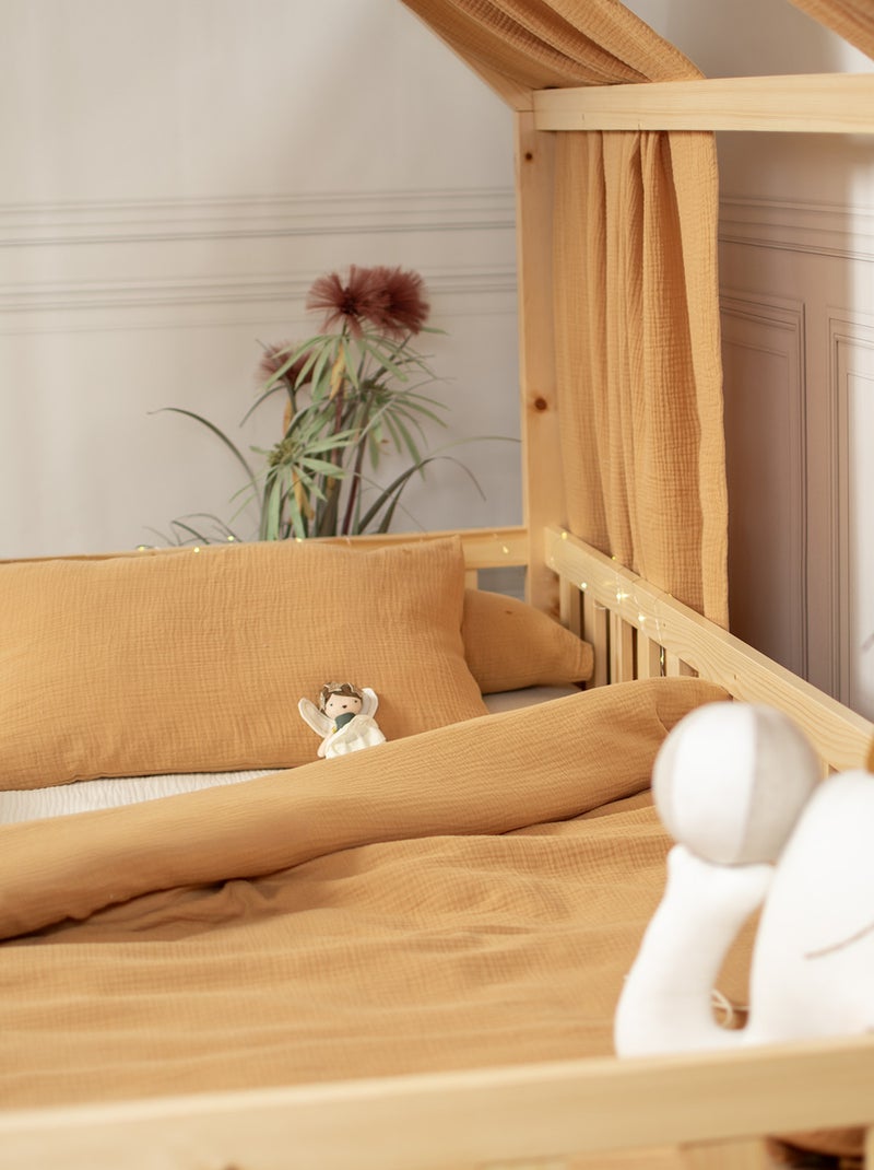 SEVIRA KIDS | Parure de lit housse de couette et taie d'oreiller Jeanne Marron clair - Kiabi