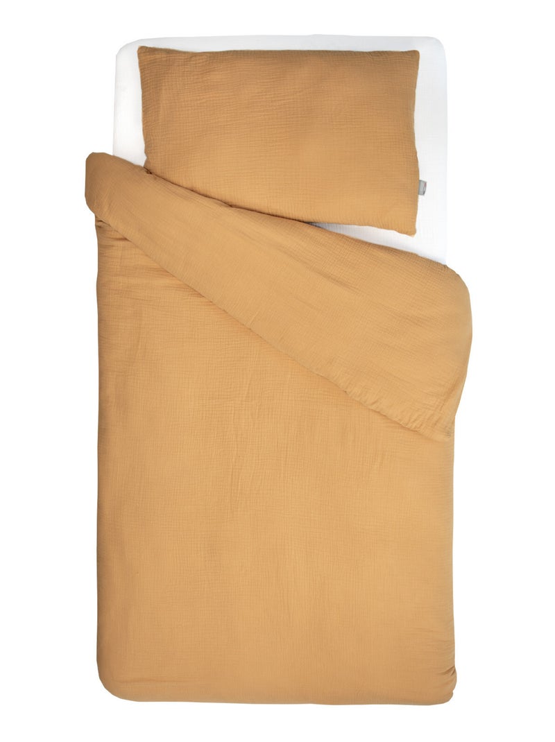 SEVIRA KIDS | Parure de lit housse de couette et taie d'oreiller Jeanne Marron clair - Kiabi