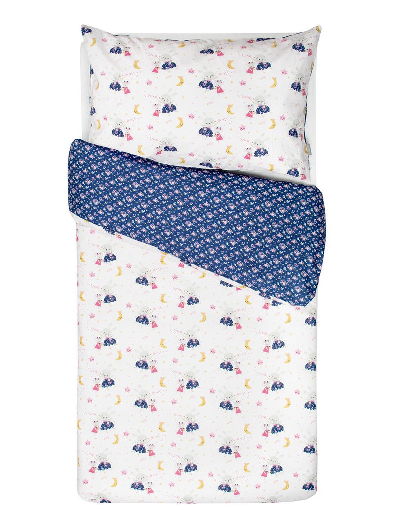 SEVIRA KIDS | Parure de lit réversible en coton Fairy Flore Rose - Kiabi