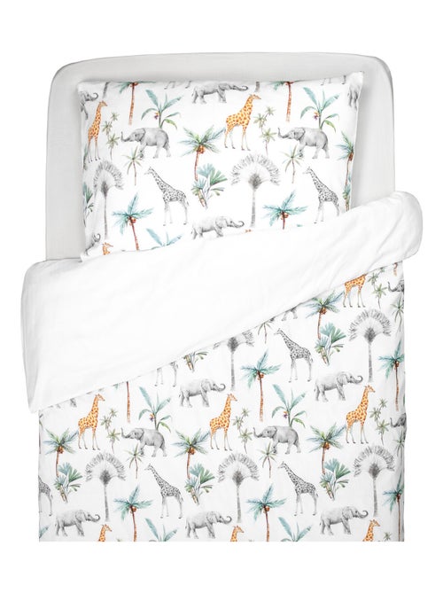 SEVIRA KIDS | Parure réversible housse de couette + taie d'oreiller enfant Safari - Kiabi
