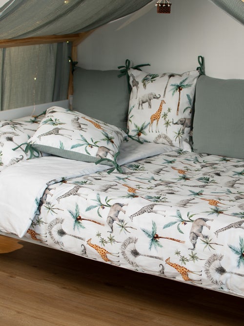 SEVIRA KIDS | Parure réversible housse de couette + taie d'oreiller enfant Safari - Kiabi