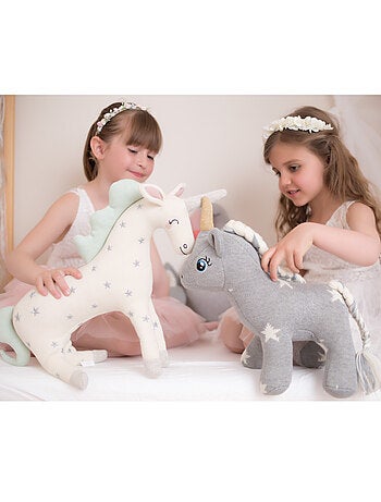 SEVIRA KIDS | Peluche licorne avec étoiles – Doudou féerique