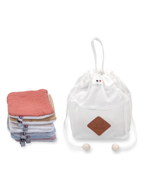 SEVIRA KIDS | Pochon distributeur et ses 8 lingettes lavables Jeanne - Kiabi