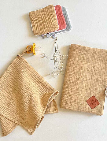 SEVIRA KIDS | Protège carnet de santé en gaze de coton Jeanne