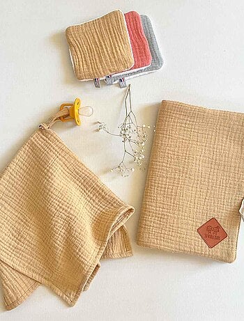 SEVIRA KIDS | Protège carnet de santé en gaze de coton Jeanne