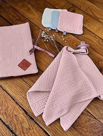 SEVIRA KIDS | Protège carnet de santé en gaze de coton Jeanne