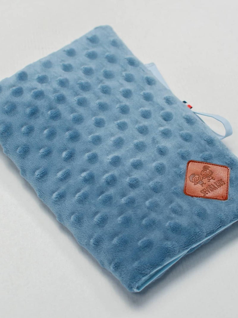 SEVIRA KIDS | Protège carnet de santé en Minky Bleu foncé - Kiabi