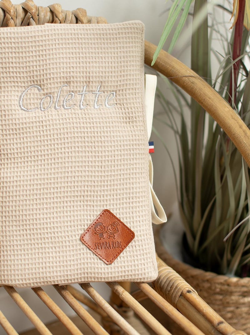 SEVIRA KIDS | Protège carnet de santé en Nid d'abeille Beige - Kiabi