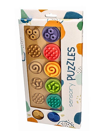 SEVIRA KIDS | Puzzle sensoriel Montessori XL – Formes tactiles à associer