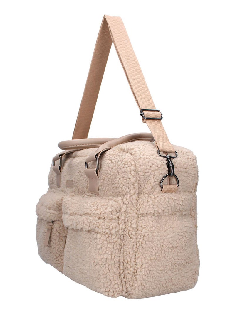 SEVIRA KIDS | Sac à langer en sherpa Beige - Kiabi