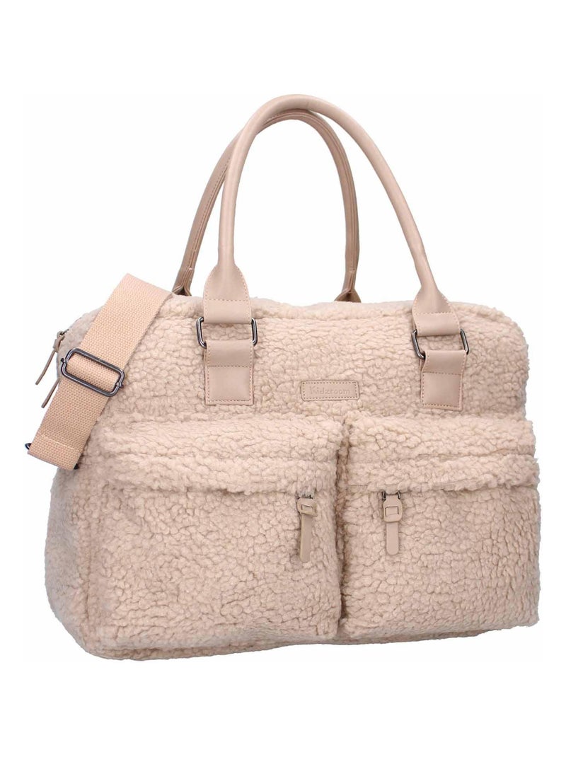 SEVIRA KIDS | Sac à langer en sherpa Beige - Kiabi