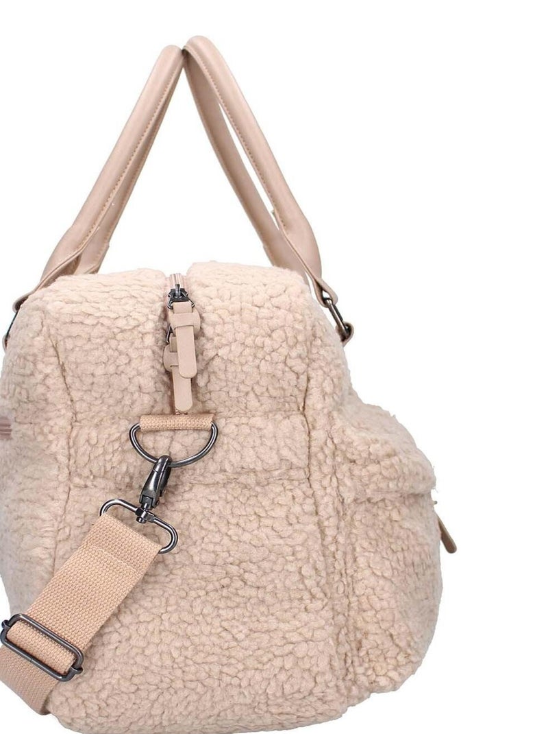 SEVIRA KIDS | Sac à langer en sherpa Beige - Kiabi