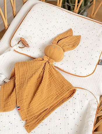 SEVIRA KIDS | Set berceau couverture et coussin en gaze de coton Jeanne