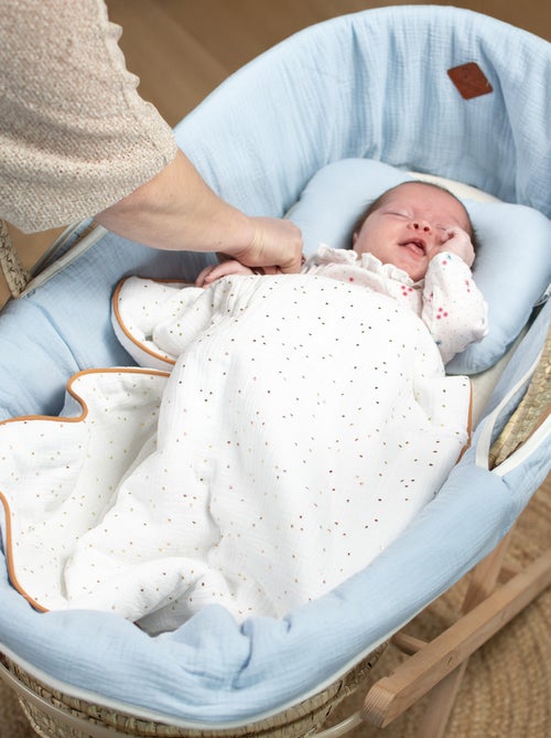 SEVIRA KIDS | Set berceau couverture et coussin en gaze de coton Jeanne - Kiabi