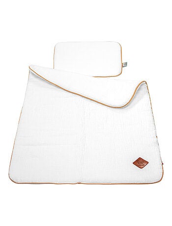 SEVIRA KIDS | Set berceau couverture et coussin en gaze de coton Jeanne