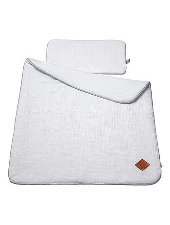 SEVIRA KIDS | Set berceau couverture et coussin en gaze de coton Jeanne