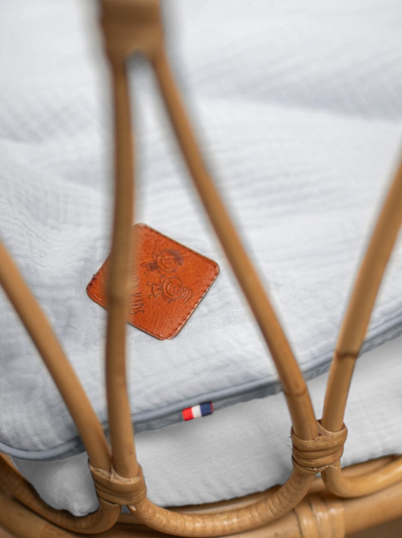 SEVIRA KIDS | Set berceau couverture et coussin en gaze de coton Jeanne Gris - Kiabi