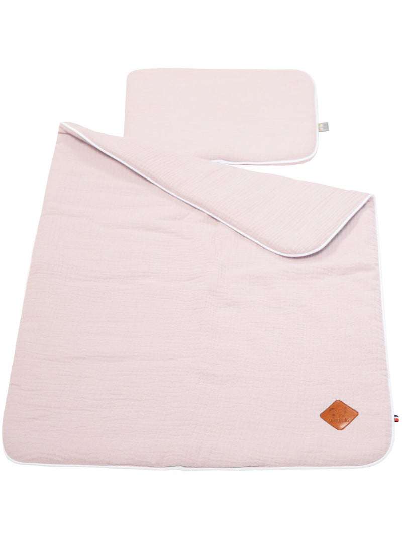 SEVIRA KIDS | Set berceau couverture et coussin en gaze de coton Jeanne Rose - Kiabi